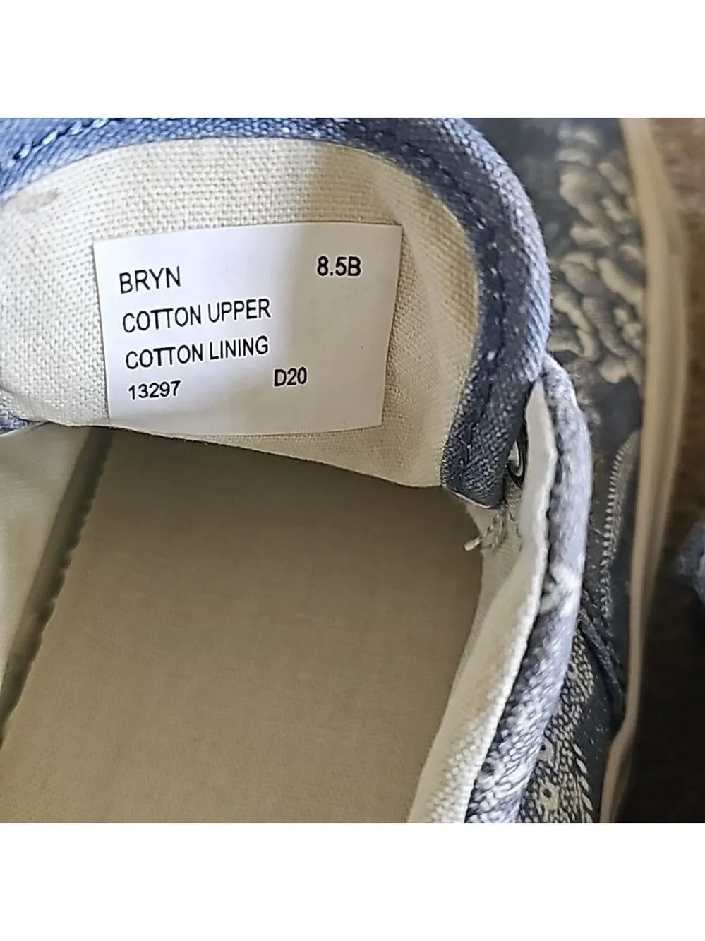 Ralph Lauren Blue Patterned Sneakers Size 9